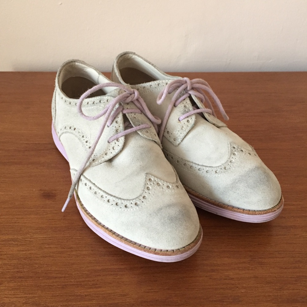 SOLD Cole Haan Lunargrand cream oxfords